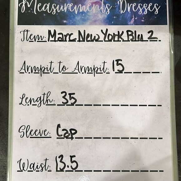 Marc New York Andrew Marc Bodycon Shift Dress Stitching Details Cap Sleeves Blue - Picture 6 of 16